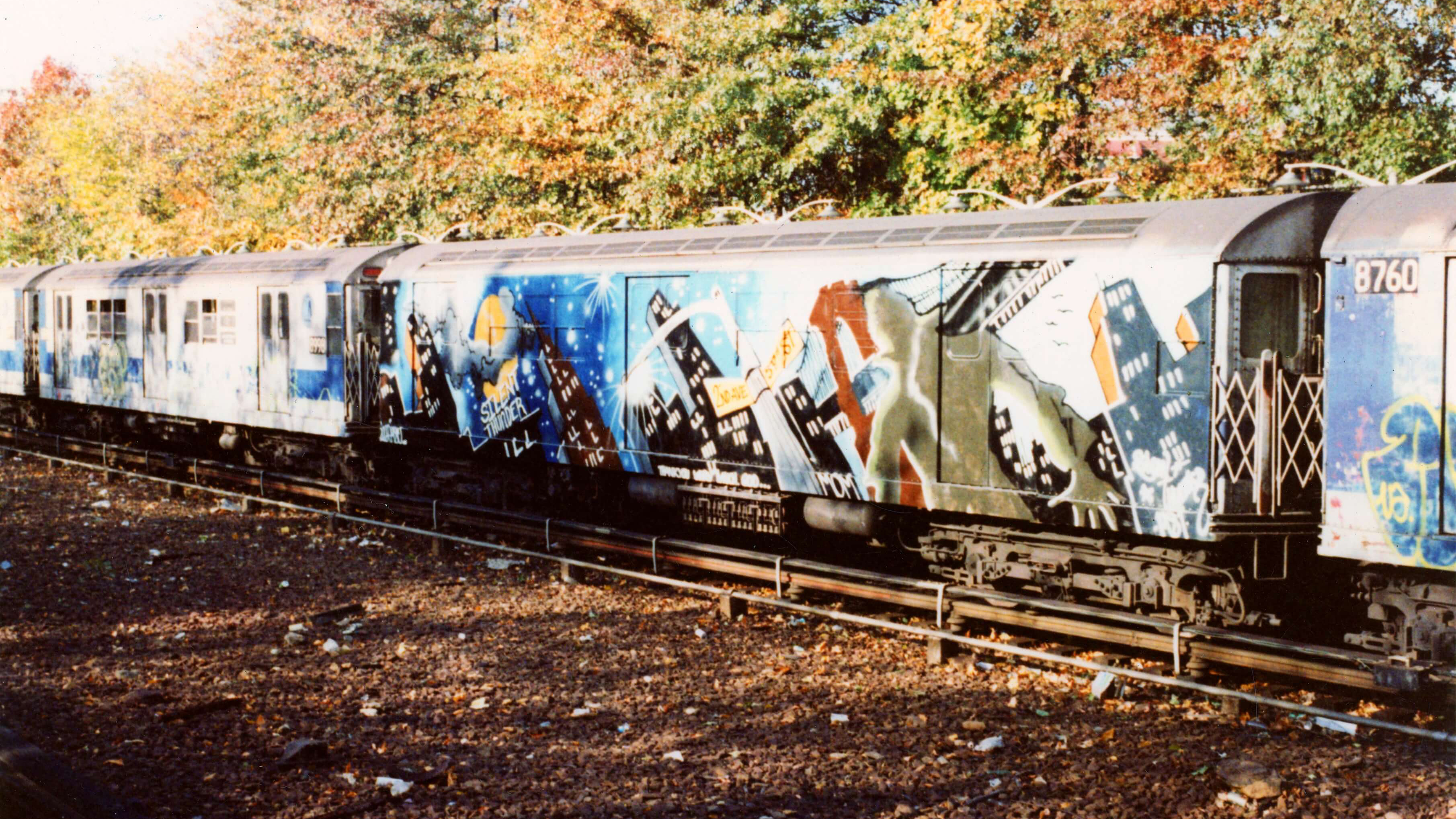 A New York City subway car, titled 